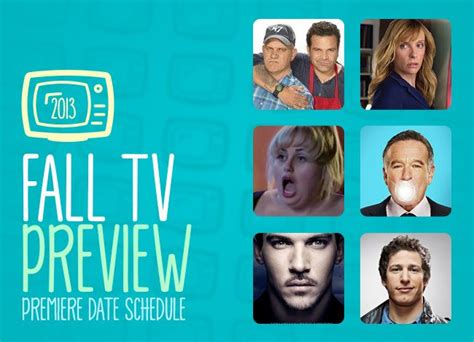 New Fall Shows Get List Of Premiere Dates For 2013 Tv Schedule