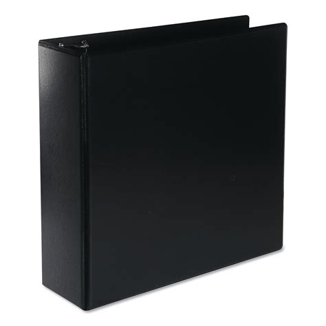 Universal Deluxe Round Ring View Binder 3 Capacity Black Unv20751