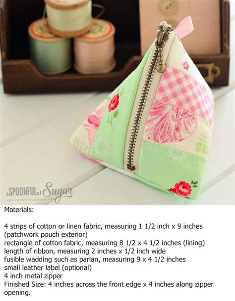 Triangle Pouch Tutorial ~ Free