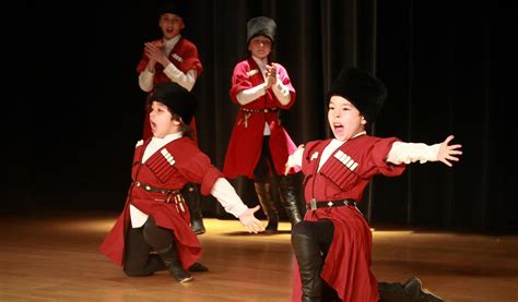 Circassian Boys In Traditional Wear Costumes Of Europe Culture