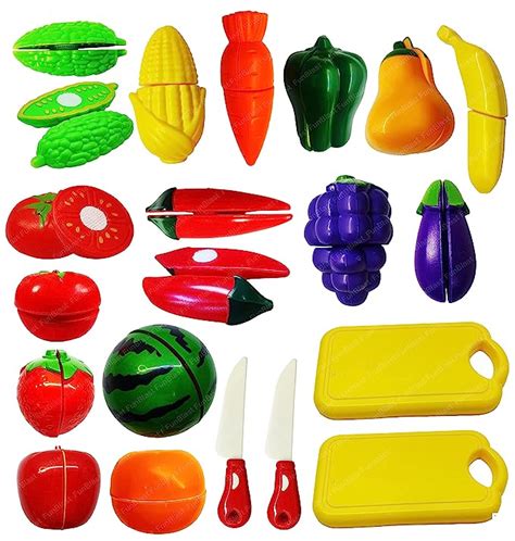 Buy Funblast Fruits And Vegetables Play Set Toys Realistic Sliceable Cutting Fruits And
