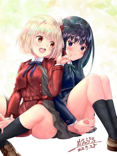 3840x1080px free download hd wallpaper anime anime girls lycoris recoil nishikigi