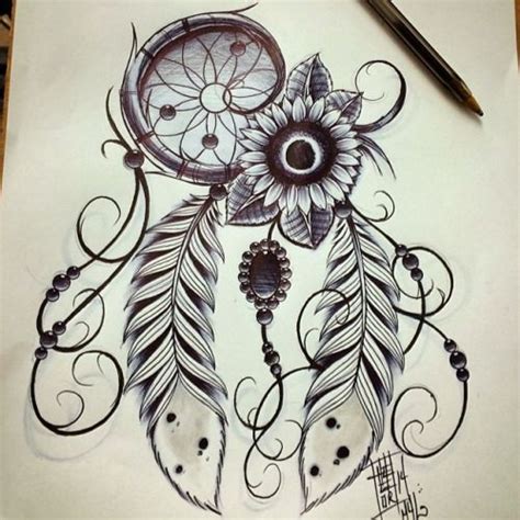 Download sunflower and dreamcatcher tattoo - Google Search ...