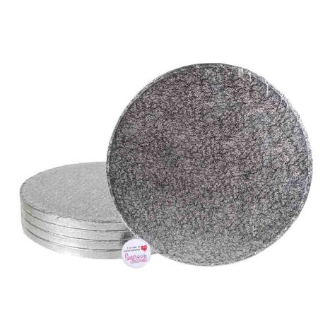 Silver Cake Drum Round And Square Sugar And Crumbs