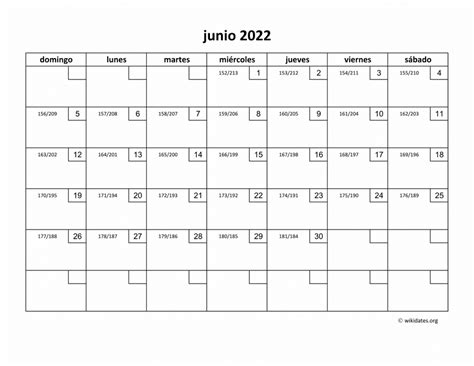 Calendario Junio 2022 De México