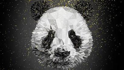 Panda 4k Wallpapers Poly Bear Low Artist