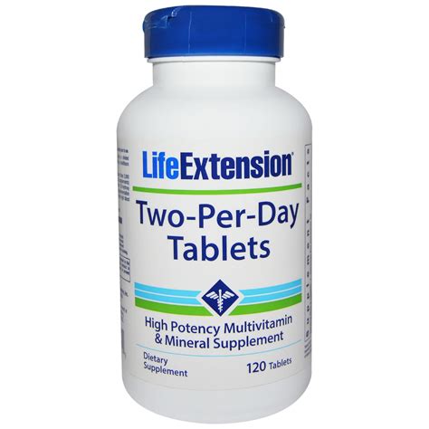 Life Extension Two Per Day Tablets High Potency Multivitamin