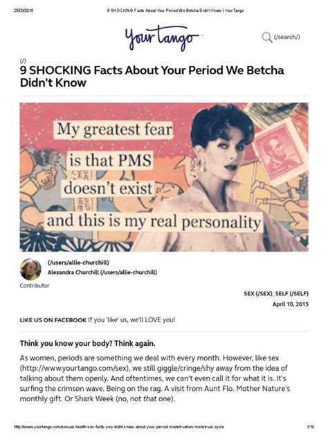 Pdf 9 Shocking Facts About Your Period We Betcha Didnt Know