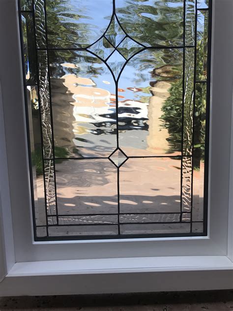Vinyl Framed And Tempered Glass Insulated The Palm Springs Stained Glass And Beveled Window