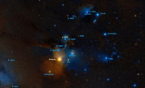 Rho Ophiuchi Star System Facts Location Constellation Star Facts