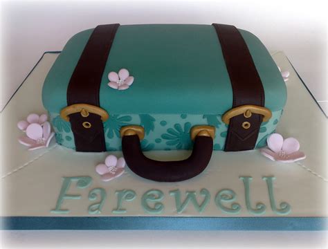 Looking for boss gifts ideas for your loved ones? Small Things Iced: Farewell Suitcase Cake