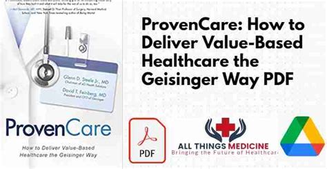Provencare How To Deliver Value Based Healthcare The Geisinger Way Pdf