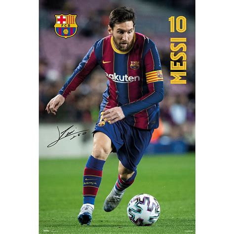 Sporting stadiums around spain remain under strict restrictions due to the coronavirus pandemic as. Poster Lionel Messi - FC Barcelona Saison 2020/2021, sur ...