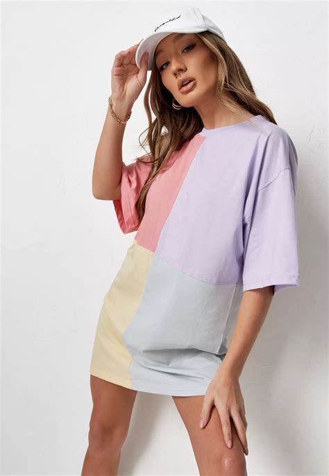 Missguided Oversized Colorblock T Shirt Dress