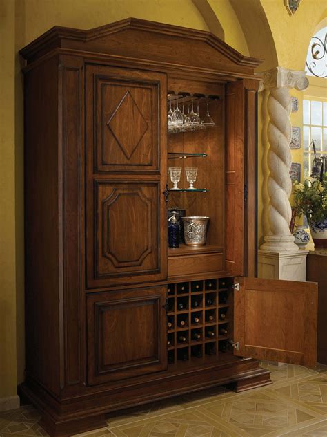 Use the ideas showcased here to spark your imagination and see what's possible with custom kitchen cabinets. Tall Bar Cabinet by Wood-Mode, shown in Antique Sienna ...