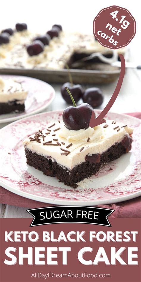 Keto Black Forest Sheet Cake Recipe Low Carb Cake Keto Dessert
