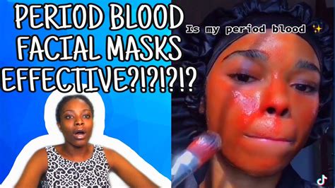 Is Period Blood Facial Mask Effective Reaction Video On Menstrual
