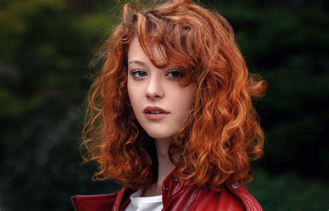 Hd Wallpaper Women Redhead Face Portrait Looking At Viewer Curly Hair Redhead Long Hair