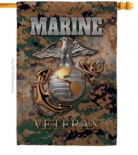 Us Marine Corps Veteran Garden Flag Armed Forces Usmc United Etsy