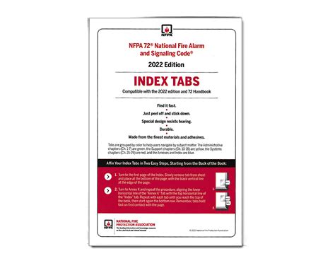Buy Nfpa 72 National Fire Alarm And Signaling Code Self Adhesive Index