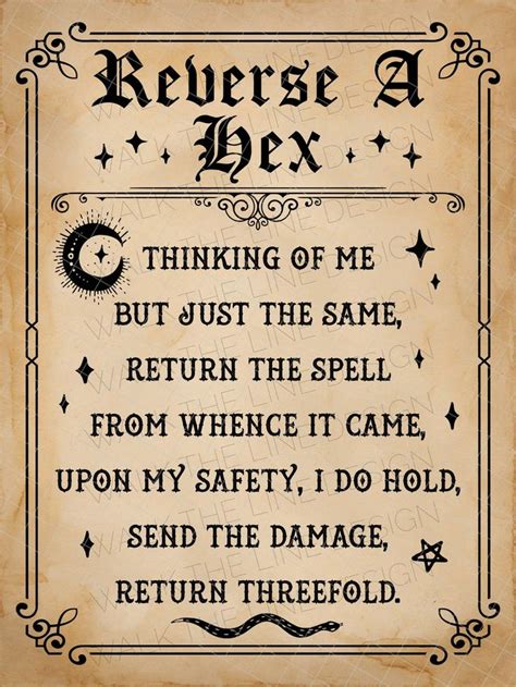 Truth Spell And Reverse A Hex Printable Wall Art Digital Etsy Magic