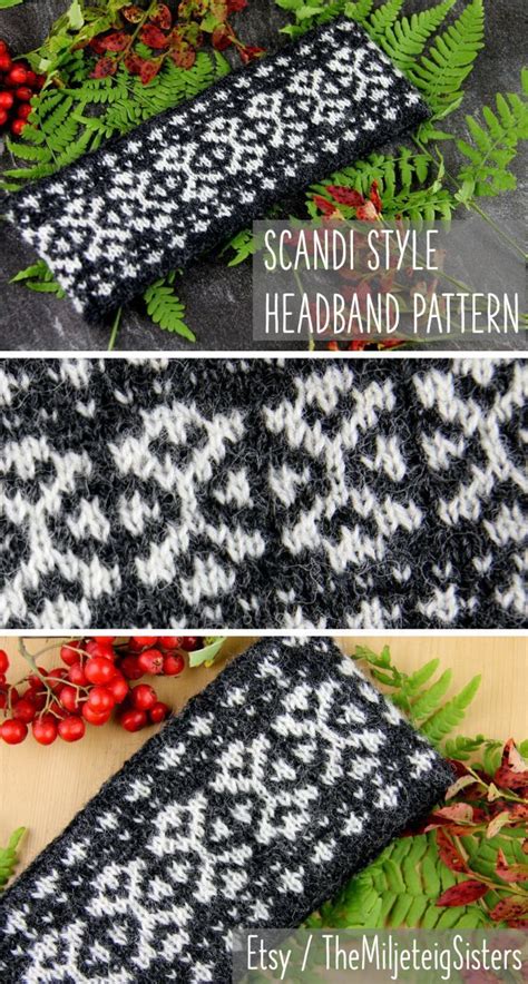 Knitting Pattern Scandi Style Headband Fair Isle Knitted
