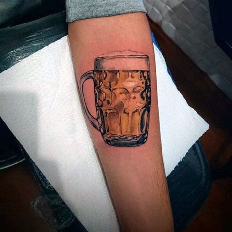 Mens Tattoo Beer Design Beer Tattoos Line Tattoos Tattoos For Guys