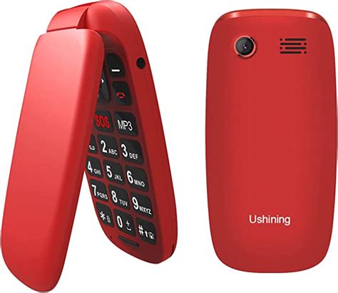 Ushining Unlocked Flip Phone 3g Big Icon Large Volume Flip Phones