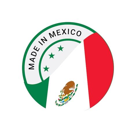 Premium Vector Made In Mexico Logo Design Made In Mexico Flags Logo
