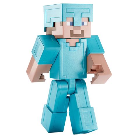 Minecraft Steve In Diamond Armor Large Scale Action Figure Official