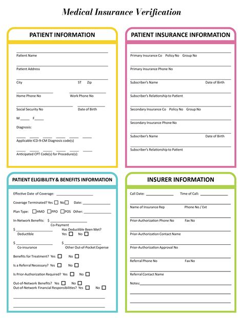 10 Best Medical Insurance Forms Printable