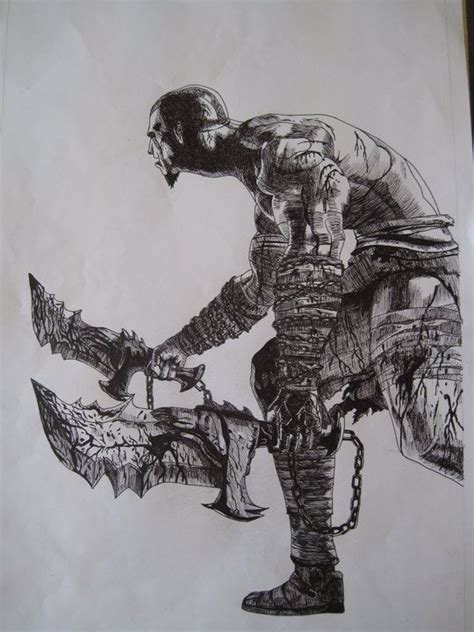 God Of War Drawing Kratos Body Art Pinterest War