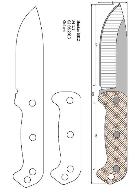 Templates are a great way to make a good looking knife. B_ecker_BK2 Model.pdf - OneDrive | Özel yapım bıçaklar ...