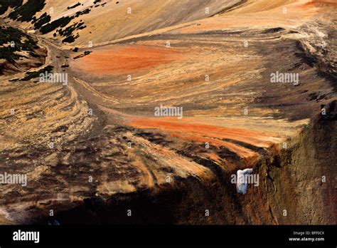 Volcanic Landscape In The Rainbow Mountains Of British Columbia Canada