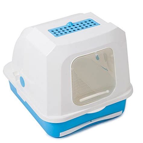 Favorite Enclosed Large Easy Clean White Covered Cat Litter Box Pan