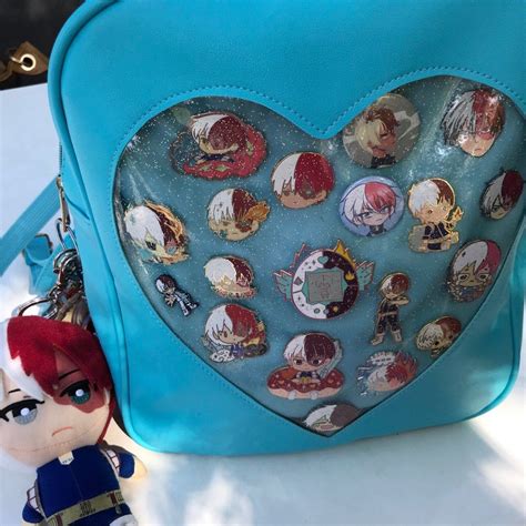 Todoroki Enamel Pin Anime Chibi Manga Kids Ita Bag Kawaii Cute Flair