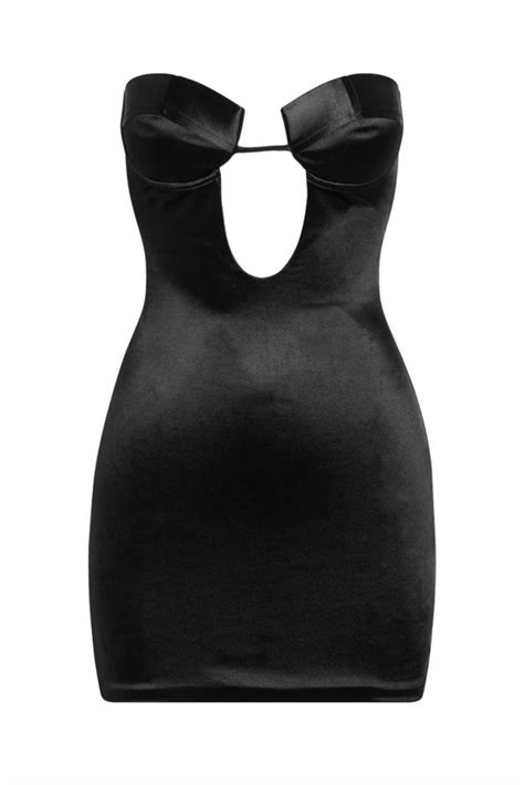 Eclipse Satin Mini Dress Black In 2024 Mini Black Dress Satin Mini