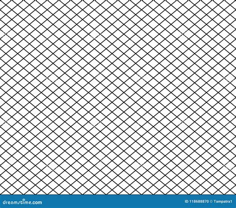 Seamless Net Texture Pattern With Black Squares On White Stock