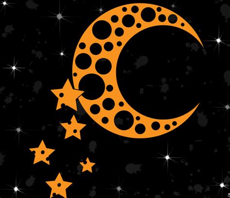 Moon And Stars Background Free Vector Free Vectors Ui Download