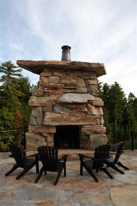 Fireplaces Outdoor Stone Fireplaces Outdoor Stone Rustic Outdoor