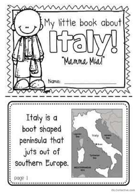 Geography For Kids Europe Italy English Esl Worksheets Pdf And Doc