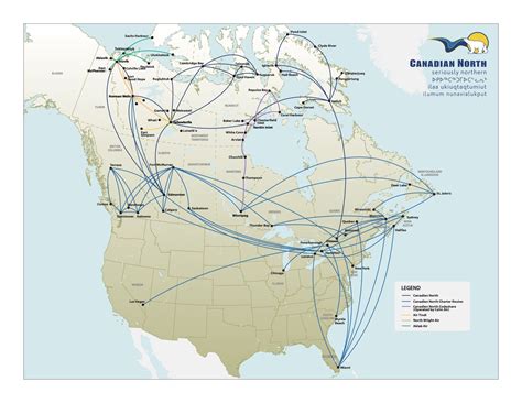 Canadian North Route Map Middle East Map