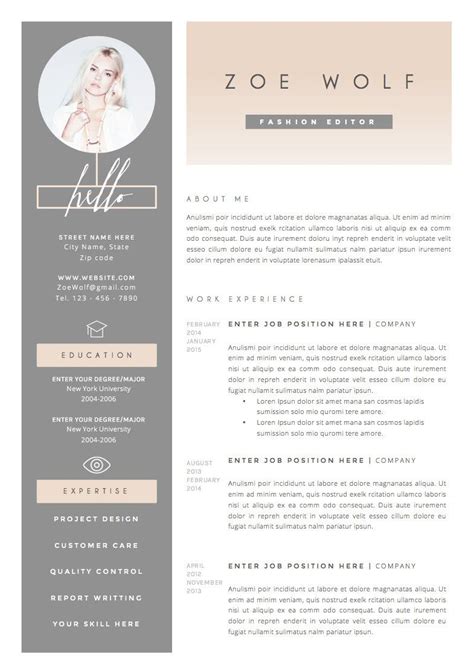 Customise the template to showcase your experience. Resume Template and Cover Letter + References Template for ...
