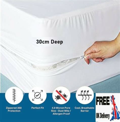 Anti Bed Bug Zipped Mattress Protector Cover Total Encasement 100