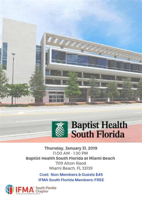 Jan 31 Behind The Scenes Tour Of Baptist Health South Florida At Miami