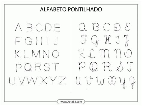 Educação Infantil Formas Alfabeto E Numerais Pontilhados Rota 83