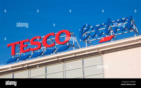 Tesco Extra Supermarket Sign Long Eaton Town Derbyshire Nottinghamshire