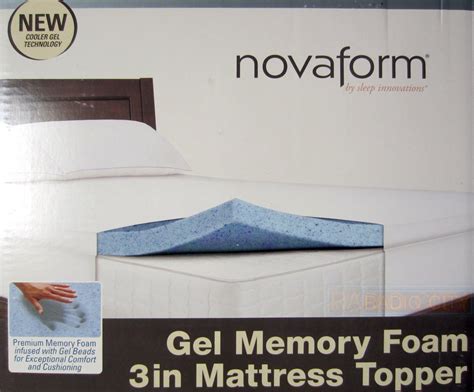 Novaform Gel Memory Foam 3 Inch Mattress Topper Twin Size Amazonca
