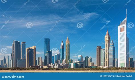 Beautiful View On Dubai Downtown Skyline Dubai United Arab Emirates