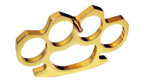 The color of brass will vary due to the percentage of copper and zinc. GOLD HEAVYWEIGHT BRASS KNUCKLES
